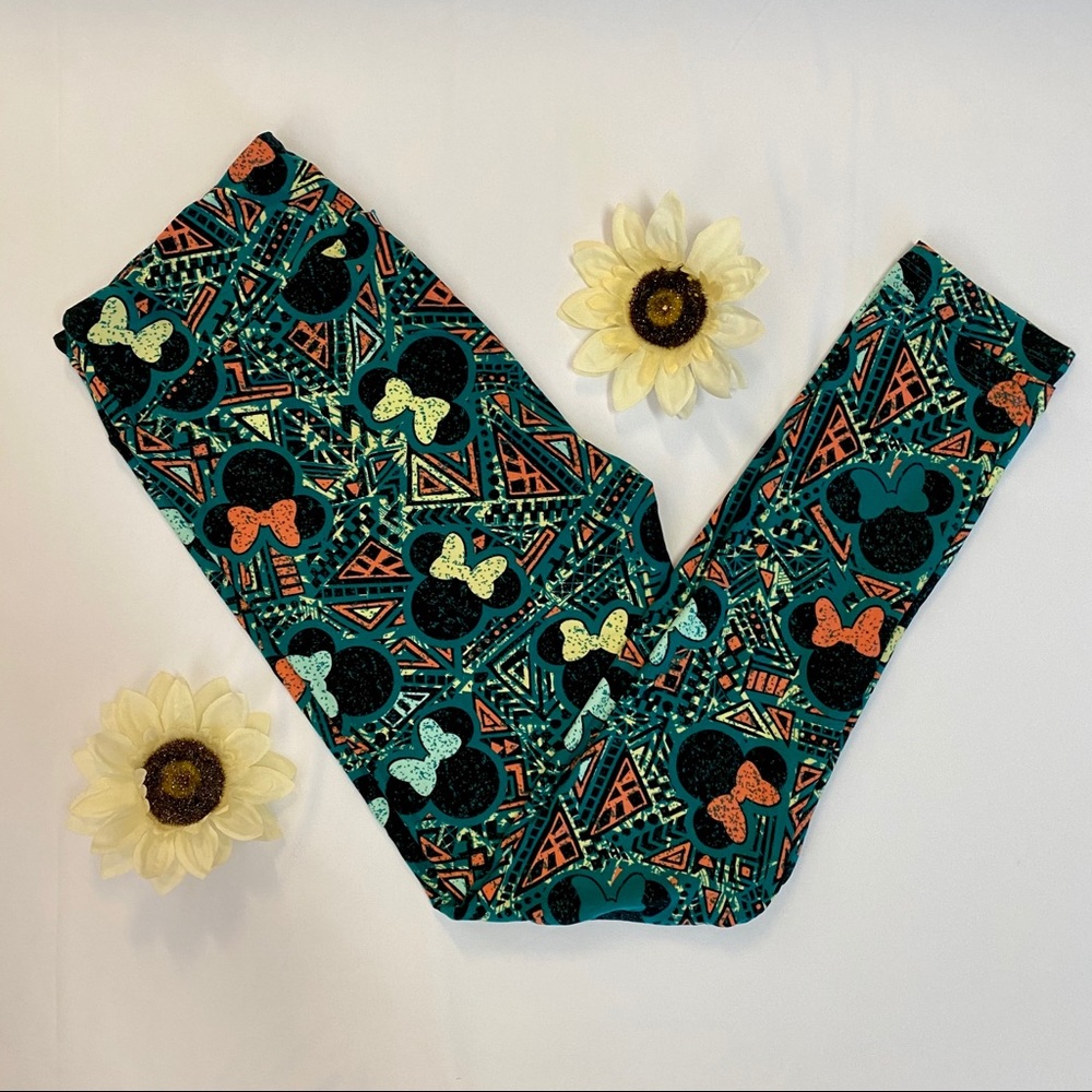 NEW Lularoe TC Green Minnie Mouse Disney Leggings